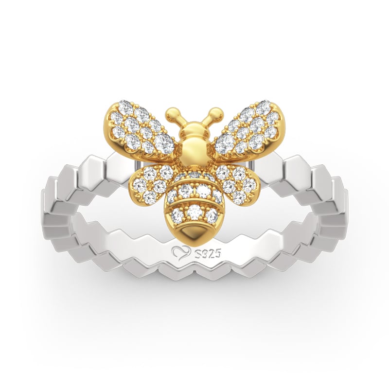 Bee Design Sterling Silver Ring