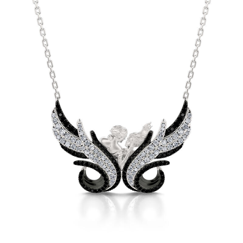 "Eternal Love" Butterfly Lovers Sterling Silver Necklace
