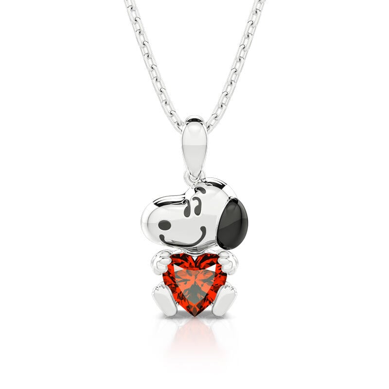 Hug Me "Live in The Present" Puppy Heart Cut Sterling Silver Necklace