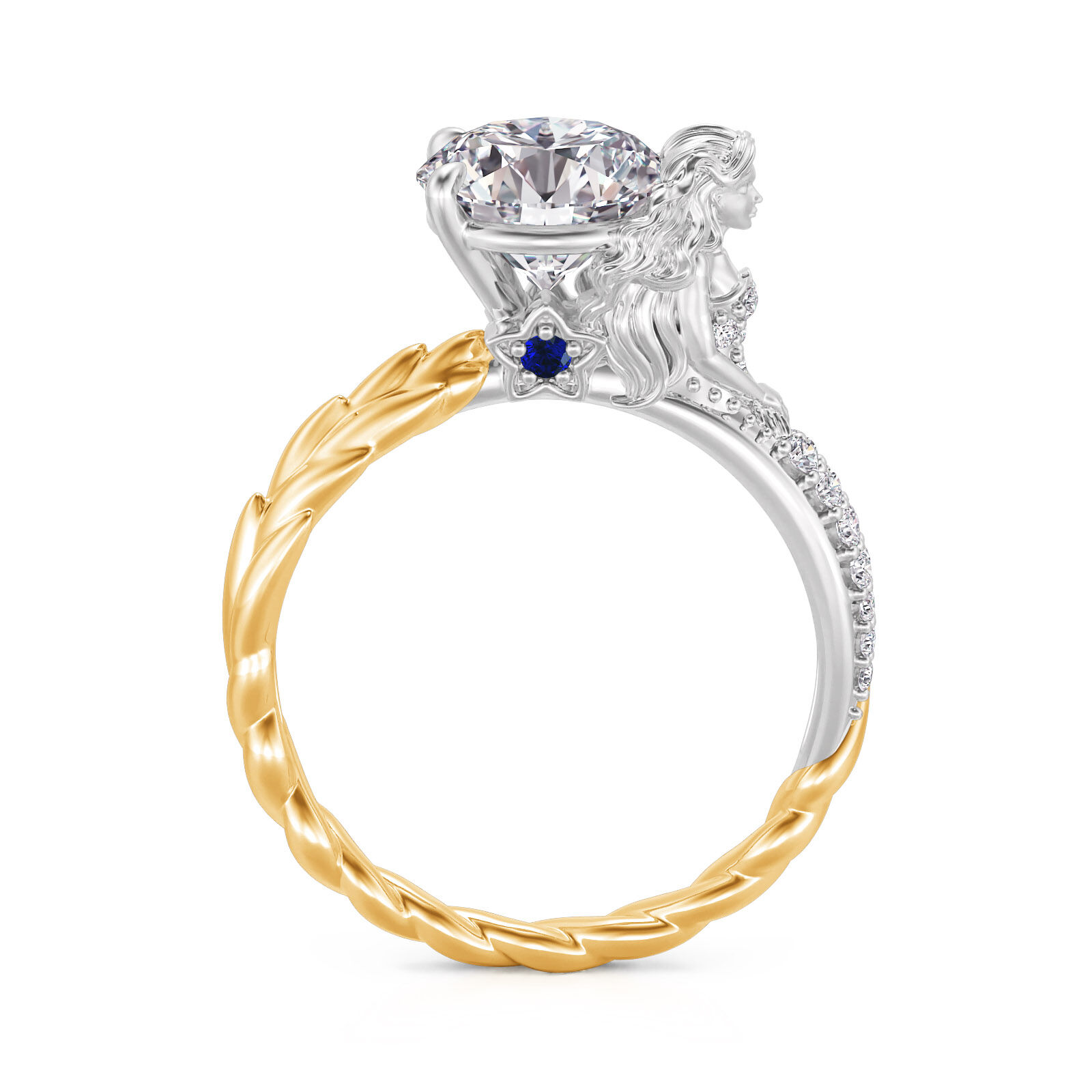 Hug Me Virgo's Elegance Ring with Golden Ear of Wheat