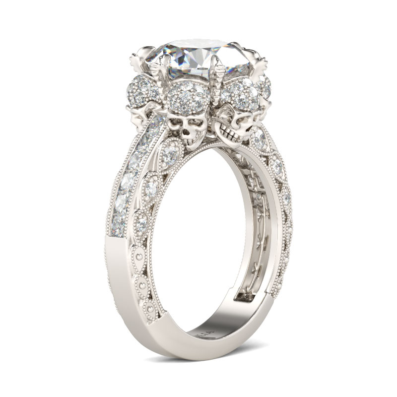 Milgrain Round Cut Sterling Silver