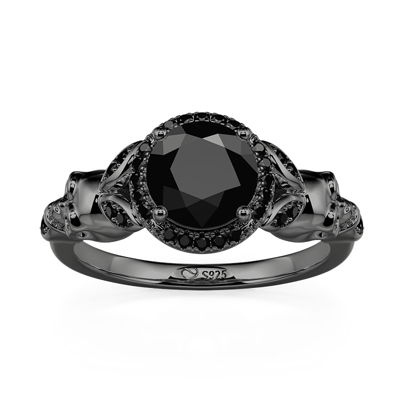 Gothic Halo Round Cut Black – view 2