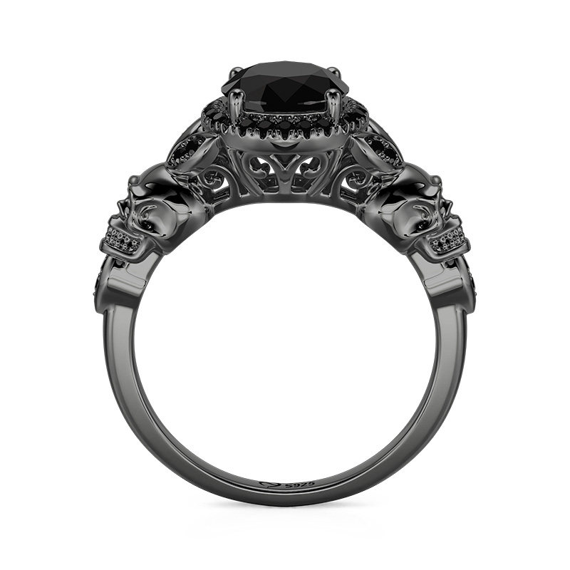 Gothic Halo Round Cut Black – view 3