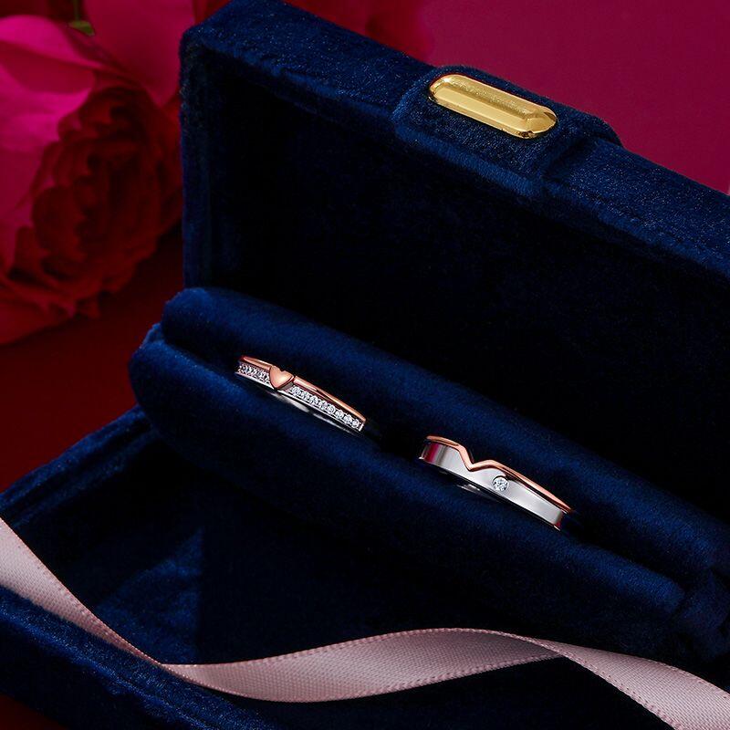 Juelvia Two Tone Heart Sterling Silver Man's Band