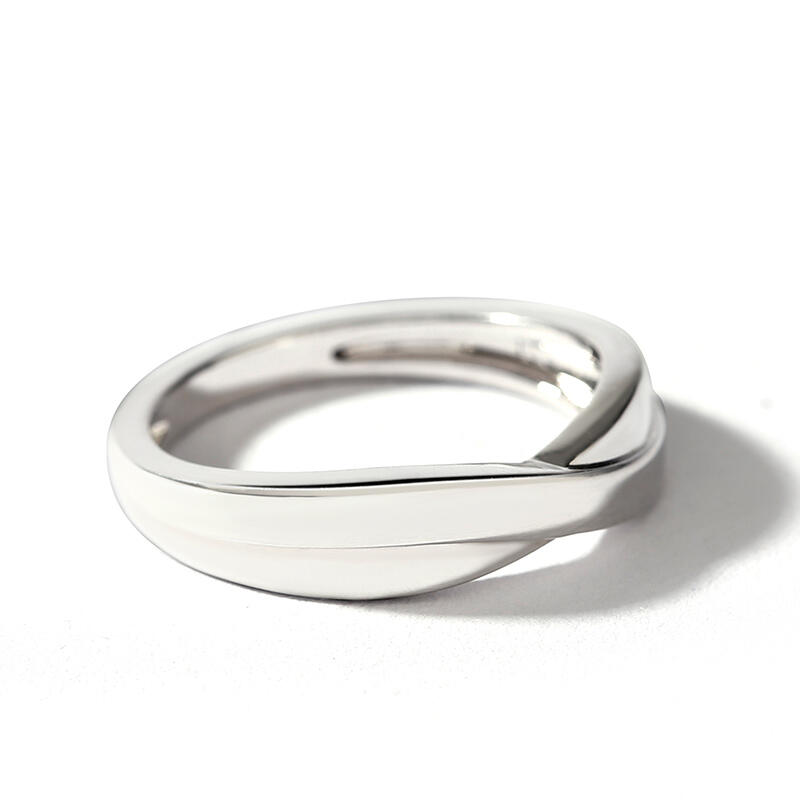 Juelvia Stylish Crossover Sterling Silver Men's Band