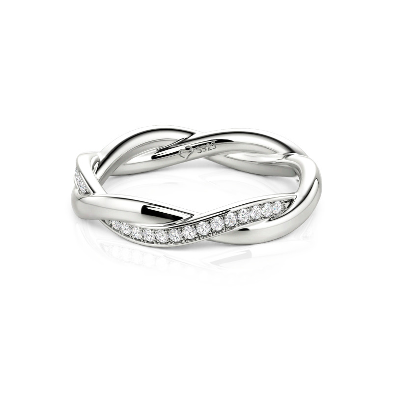 10K/14K/18K Gold Platinum Interweaving of Love Women's Band