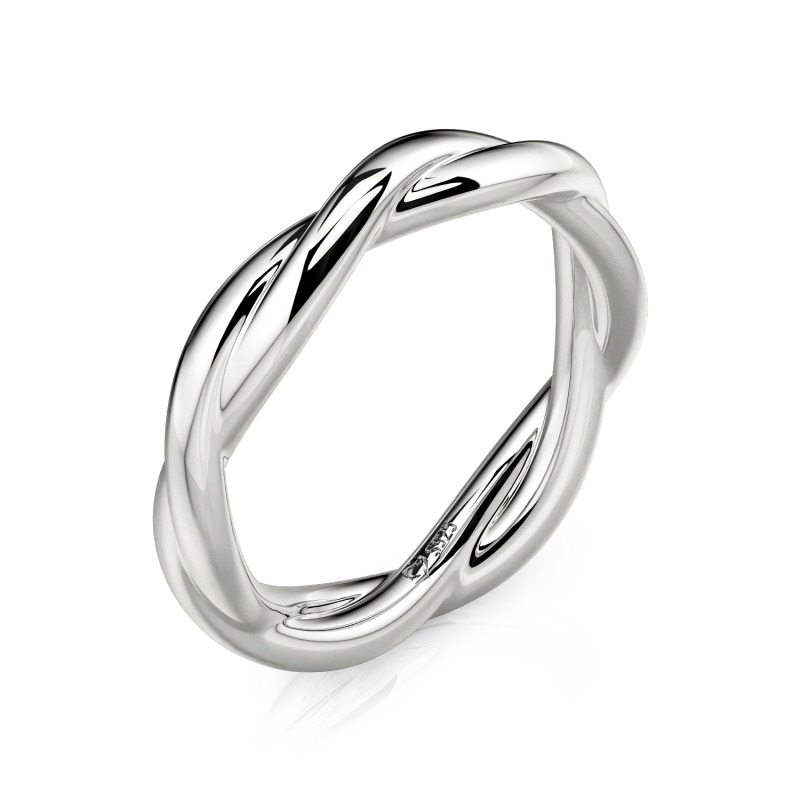 Juelvia Simple Twist Custom Men's Wedding Ring