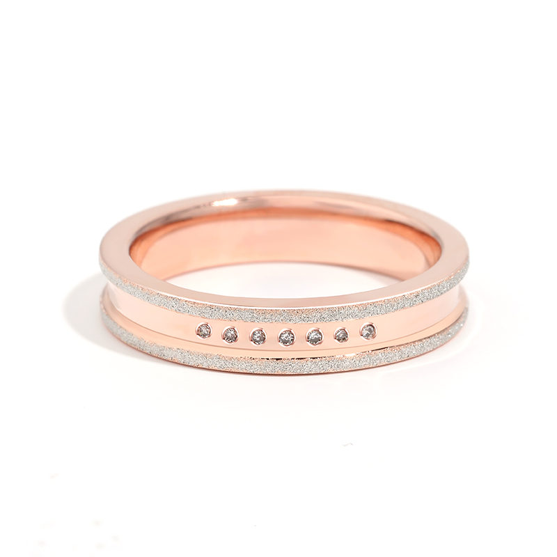 Juelvia "My Promise" Round Cut Sterling Silver Women's Band
