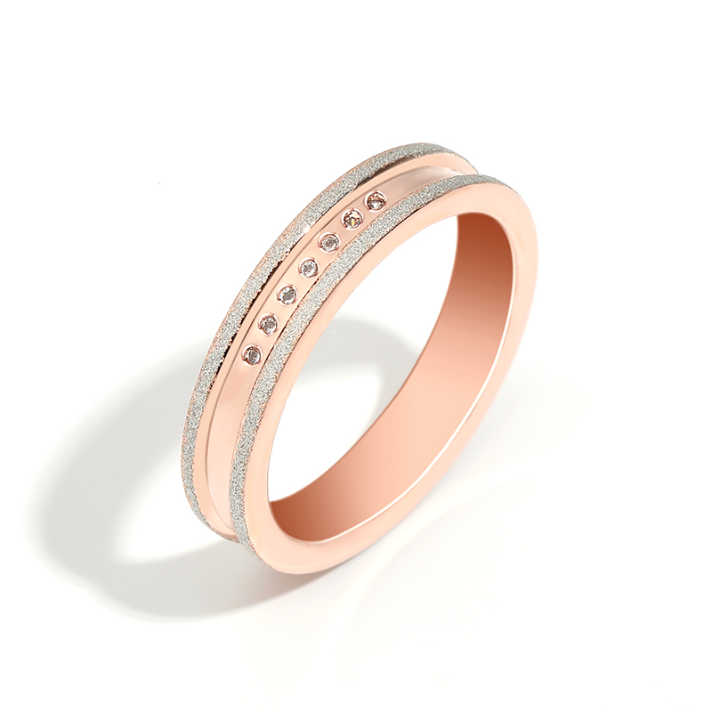 Juelvia "My Promise" Round Cut Sterling Silver Women's Band