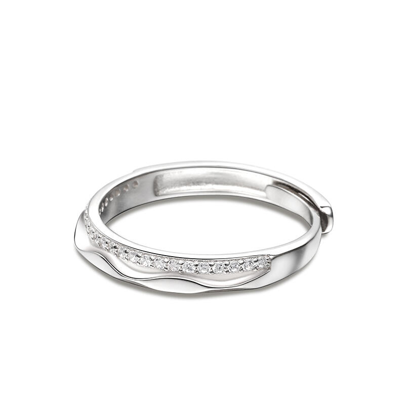 Juelvia "The Exclusive Mark of Love" Adjustable Sterling Silver Women's Band