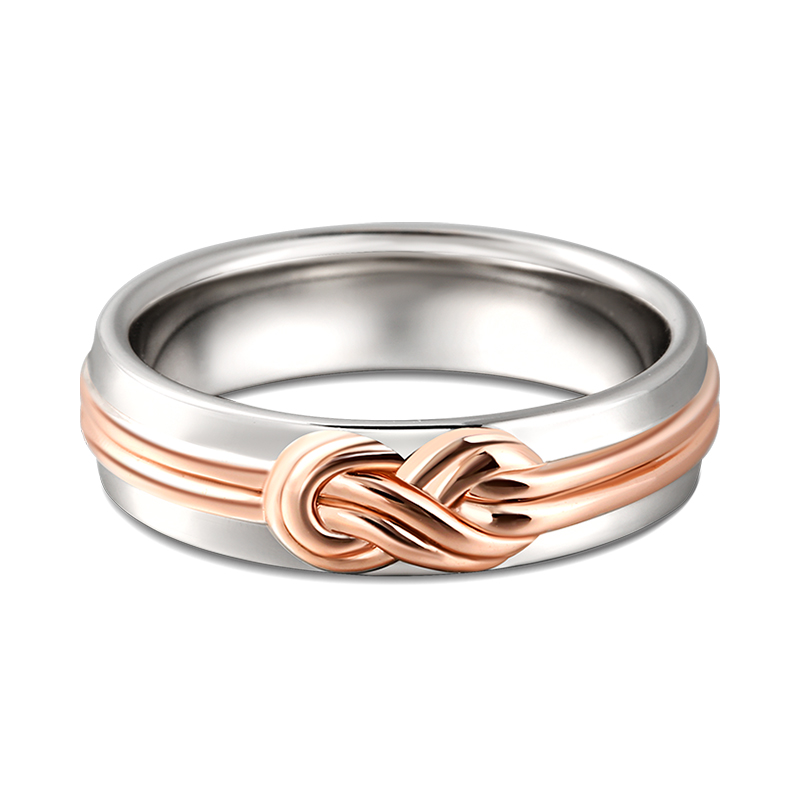 "Eternal Connection" Knot Design Sterling Silver Men's Band