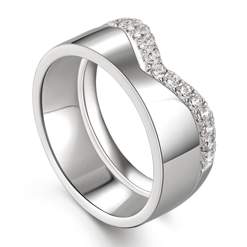 Juelvia "Limitless Love" Sterling Silver Couple Rings