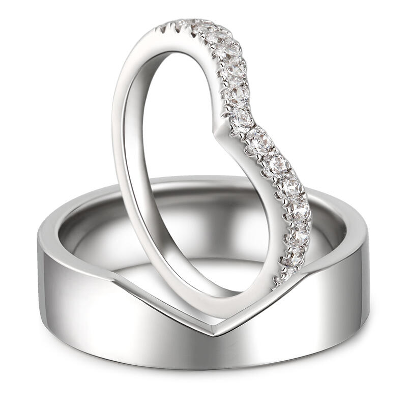 Juelvia "Limitless Love" Sterling Silver Couple Rings