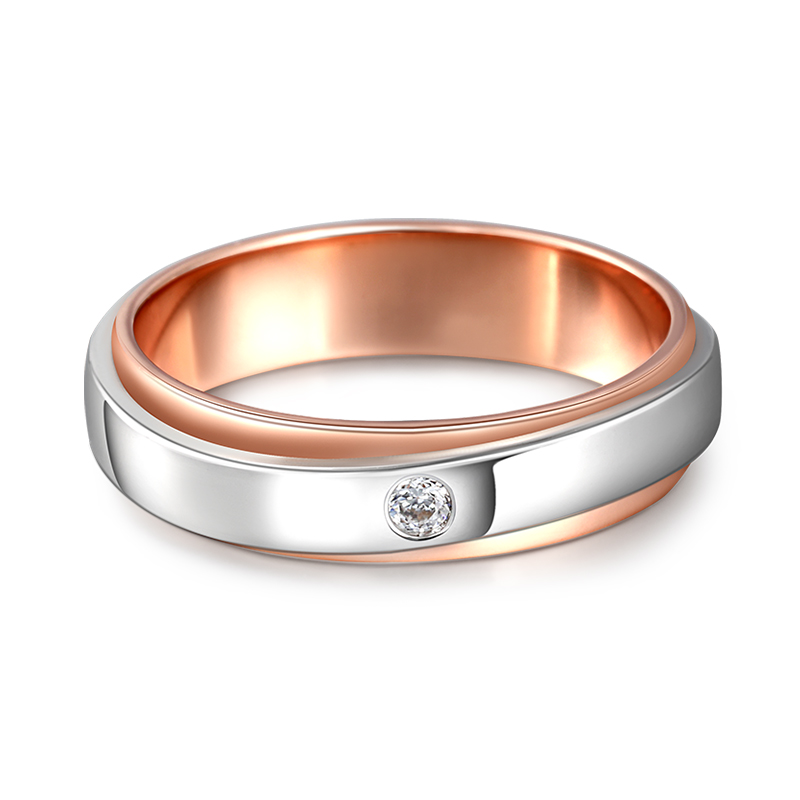 "Forever Promise" Two Tone Sterling Silver Women's Band