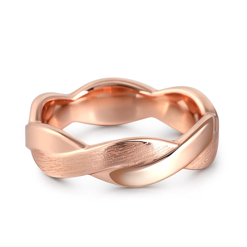 "Unbreakable Love" Intertwined Design Sterling Silver Men's Band