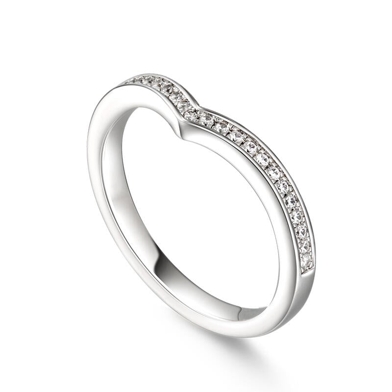 Juelvia "Everlasting Us" Sterling Silver Women's Band