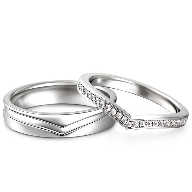 Juelvia "Everlasting Us" Sterling Silver Couple Rings