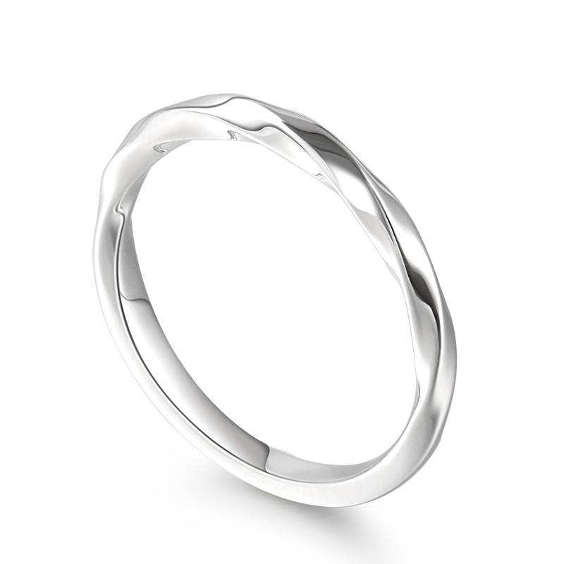 Juelvia "Love Entwined" Sterling Silver Men's Band