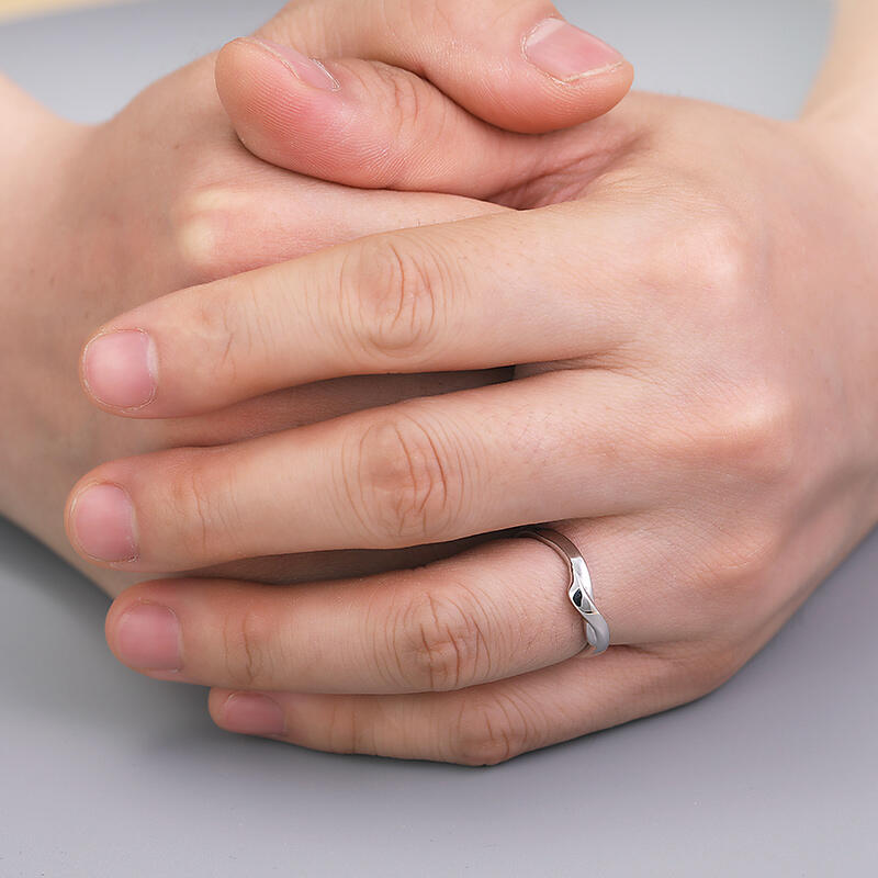 Silver Men Wedding Ring Juelvia US