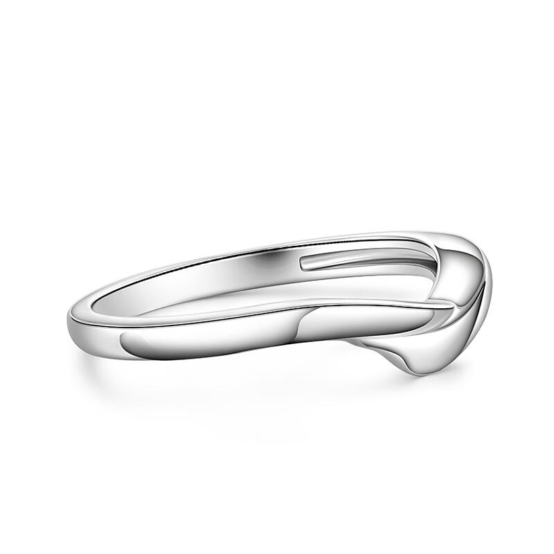 Juelvia Simple Stylish Design Sterling Silver Men's Wedding Band