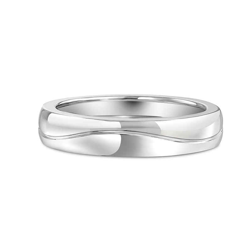 "Lines of Love" Simple Men Wedding Band Sterling Silver
