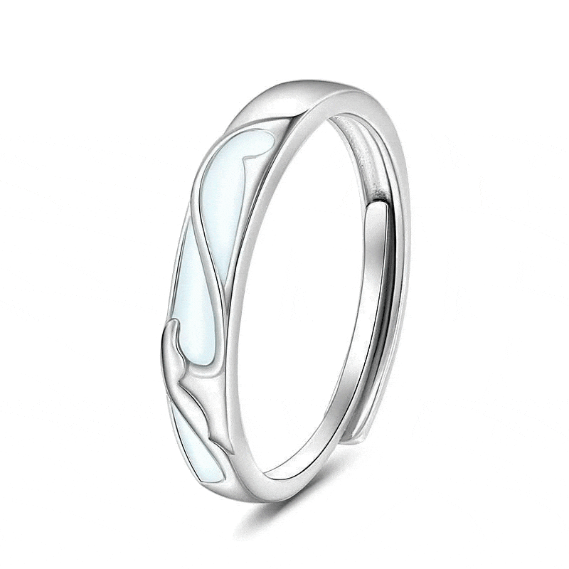  Glowing Adjustable Sterling Silver Men's Band