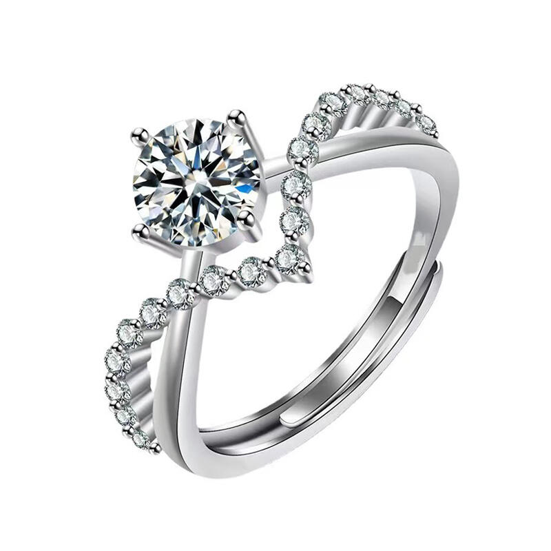 Juelvia "My Eternity" Sterling Silver Adjustable Couple's Rings