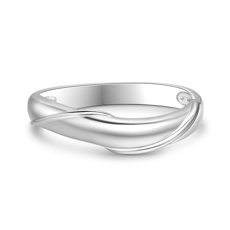 Irregular Twist Men's Wedding Band Sterling Silver
