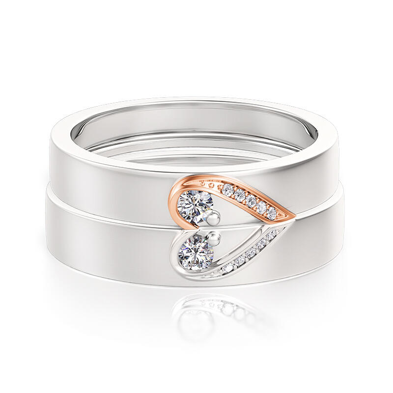 Classic Heart Couple's Ring Sterling Silver