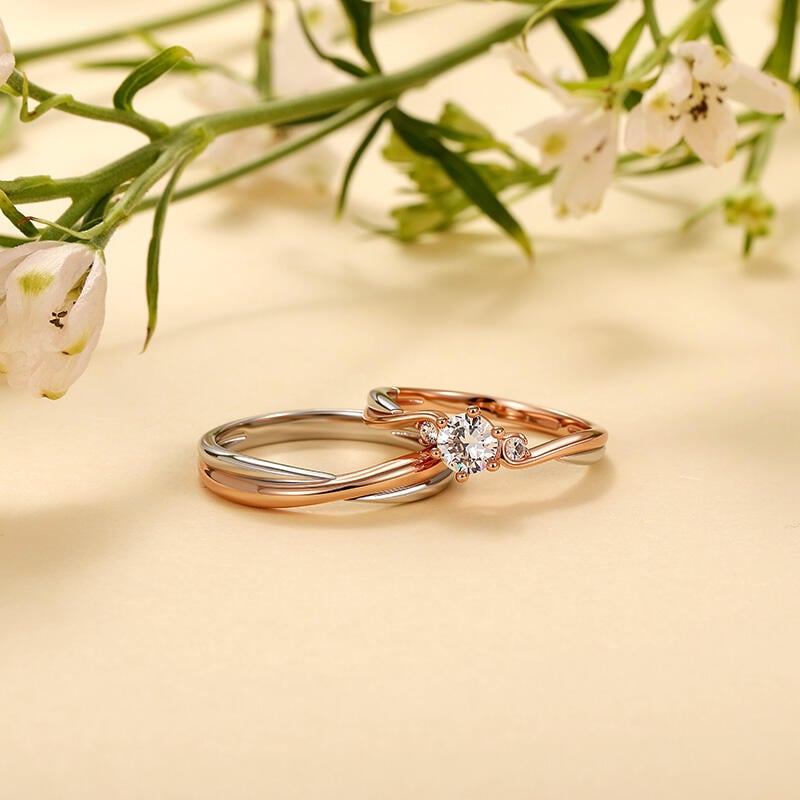 Two Tone Wedding Ring US
