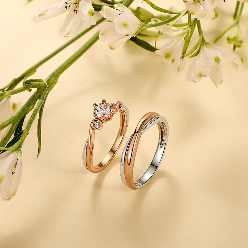 Two Tone Wedding Ring US