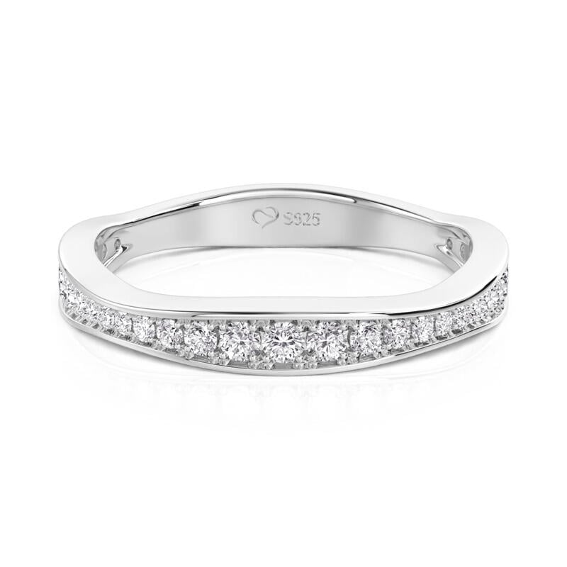 Classic Eternity Wedding Band for Women Sterling Silver