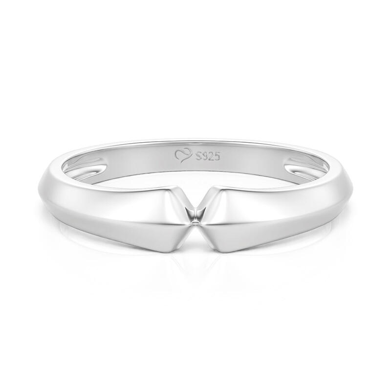 Classic Geometric Men's Ring Sterling Silver