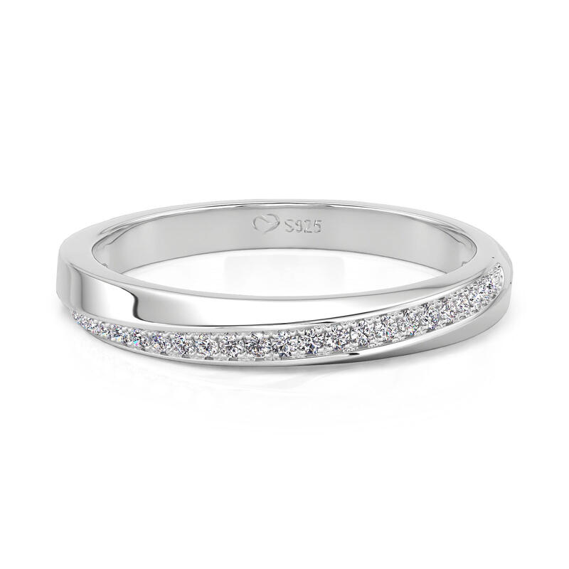 Simple Twist Men's Wedding Band Sterling Silver