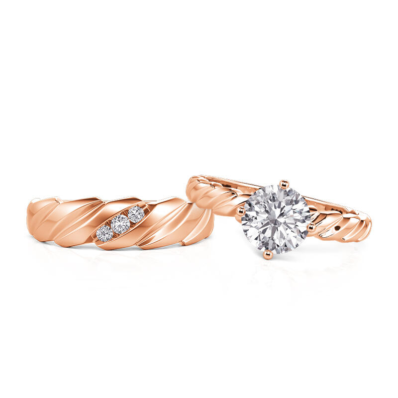 Rose Gold Couple Rings - view 1
