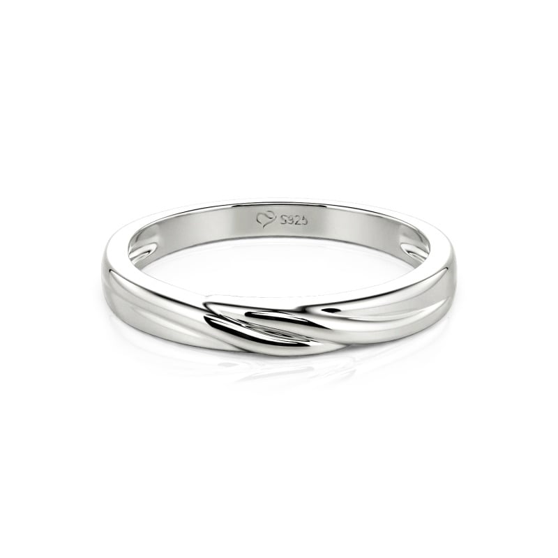 Custom Men's Wave Wedding Band 10K/14K/18K Gold Platinum