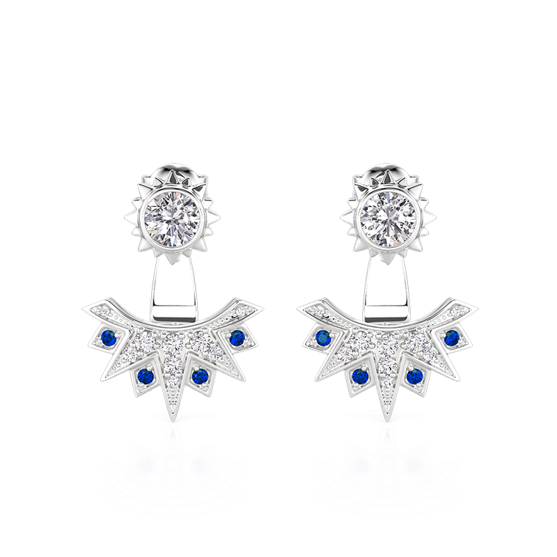 Luna Astra Sunburst Drop Earrings