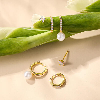 Juelvia 3-Pair Dainty Minimalist Gold Earrings Set