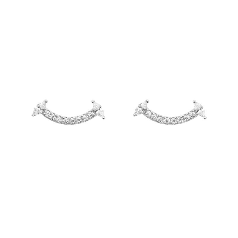 "Shining Smile" Sterling Silver Stud Earrings
