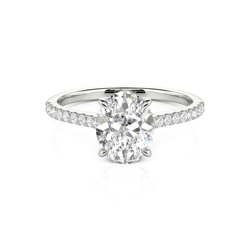 10K/14K/18K Gold Platinum Oval Cut Ring