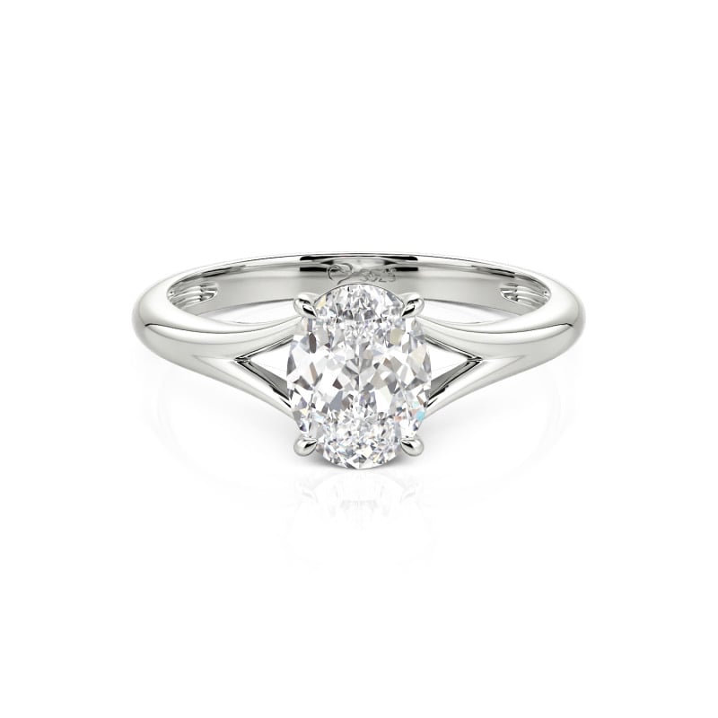 10K/14K/18K Gold Platinum Oval Cut Solitaire Ring