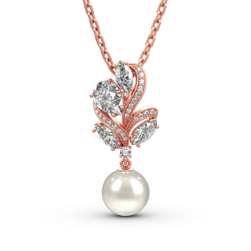 Elegant Design Cultured Pearl Sterling Silver Necklace