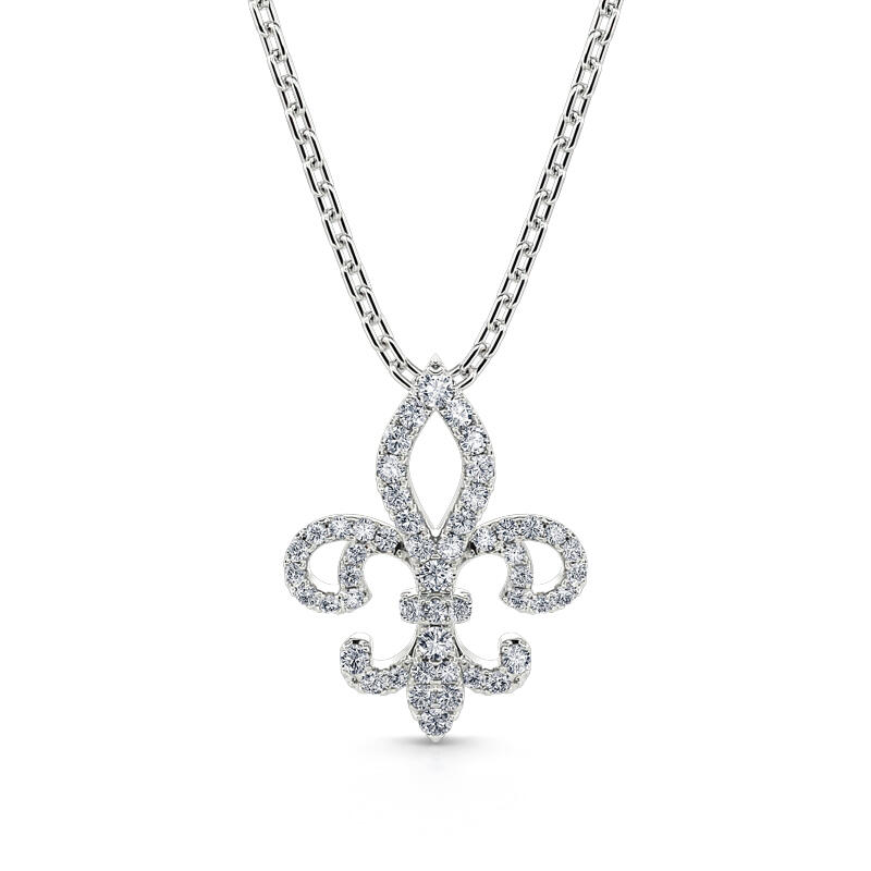 Fleur-de-lis Sterling Silver Necklace