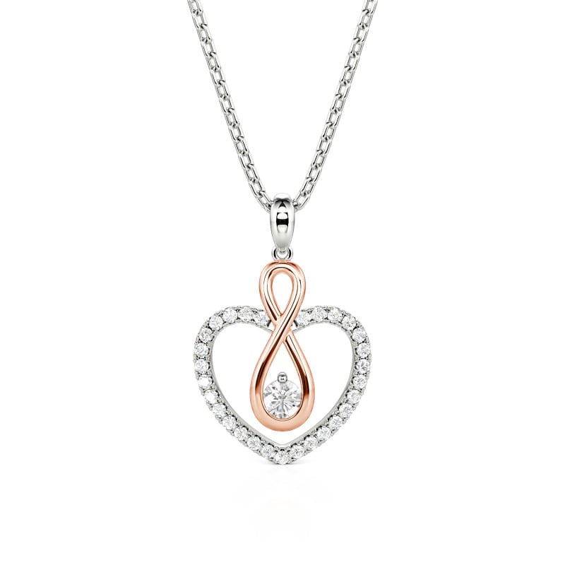 "You Complete Me" Custom Infinity Heart Necklace