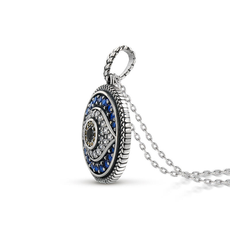 Juelvia "Devil Eye" Sterling Silver Necklace