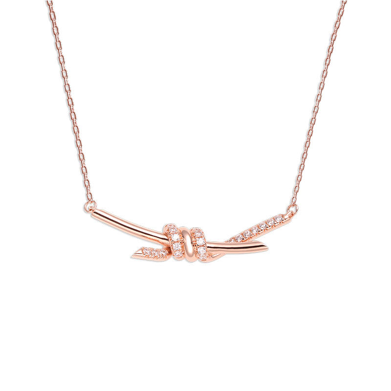 Knot Design Sterling Silver Necklace