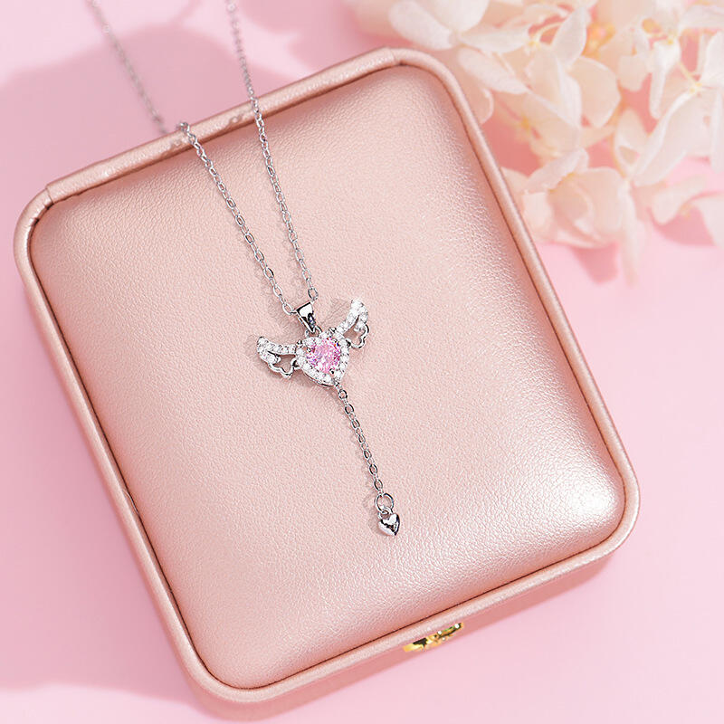 Angel Wings Heart Necklace Juelvia US