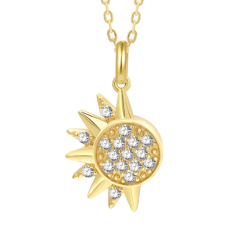 Celestial Sun Friendship Necklace Sterling Silver Magnetic