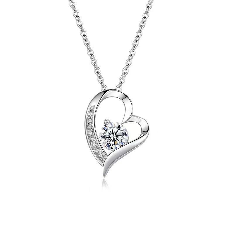 Classic Heart Necklace Sterling Silver