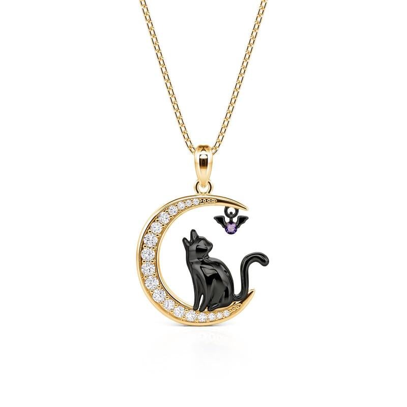 Gold Moon Necklace - view 1